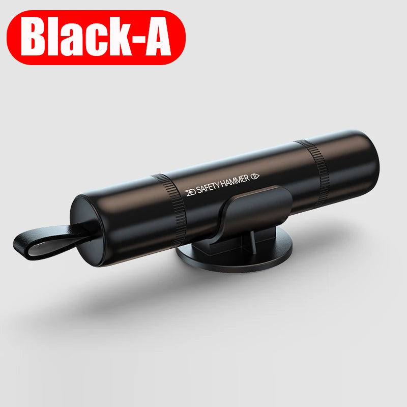 2 in 1 Car Safety Hammer Emergency Glass Breaker Cut the Seat Belt High Hardness Tungsten Steel Rescue Tool Auto Accessories
