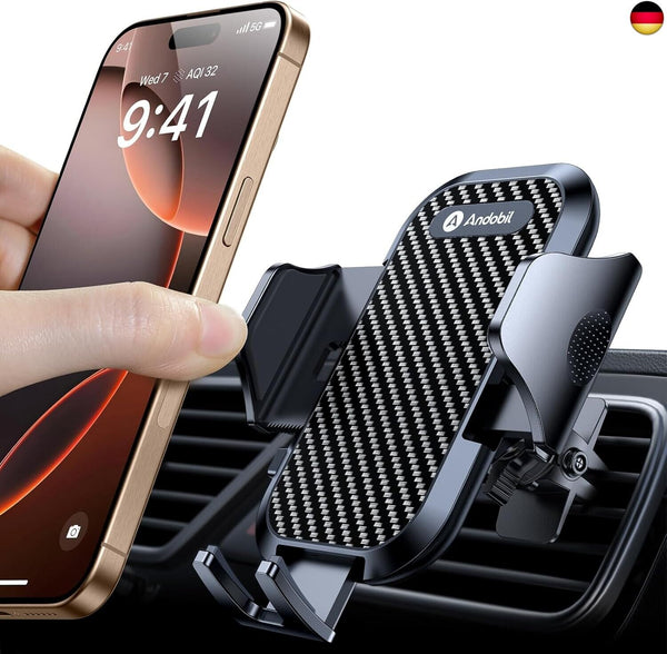 Andobil Handyhalterung Auto Lüftung [ 2025 Upgrade Lüftungsclip ] Kfz Handy H