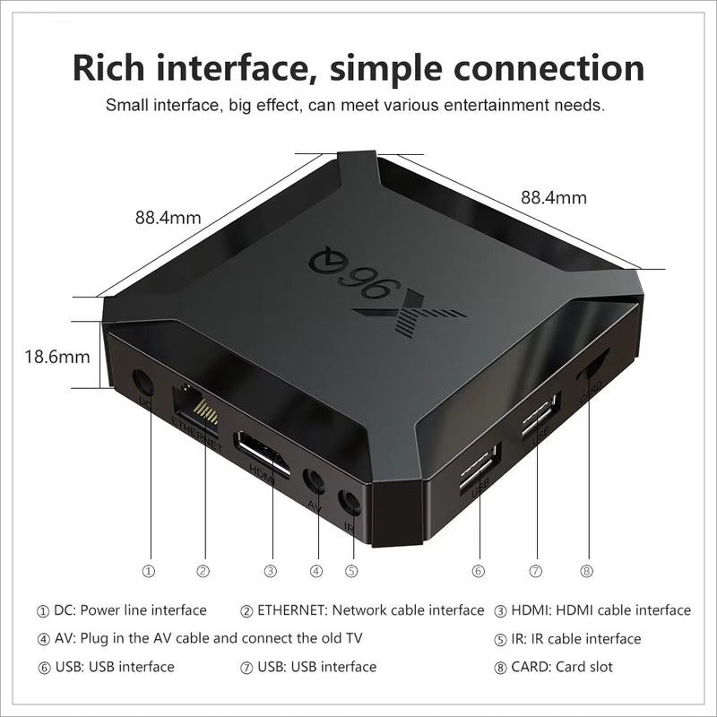 Hot Q Android 10.0 Fast Smart TV BOX 2GB 16GB Allwinner H313 Quad Core 4K VS  Mini Set Top Box Fast Shipping