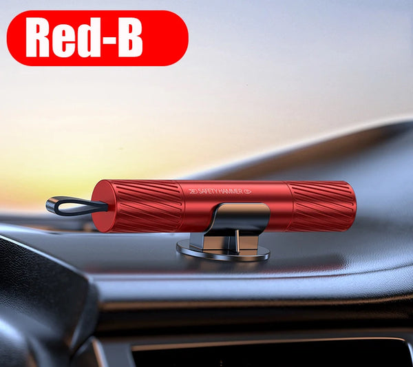 2 in 1 Car Safety Hammer Emergency Glass Breaker Cut the Seat Belt High Hardness Tungsten Steel Rescue Tool Auto Accessories