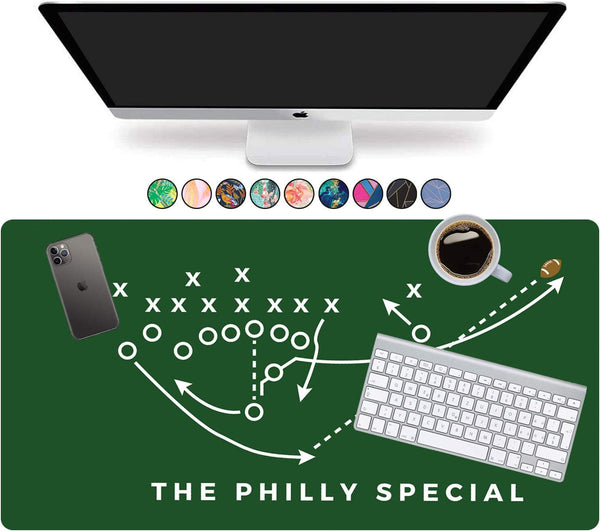 Großes Mauspad, Schreibtischunterlage, Tastaturunterlage, Heimbüro, Schule, Hochschule, Großer Erweiterter Laptop-Schutz, Computer, Philadelphia, XL, Eagles Philly Special