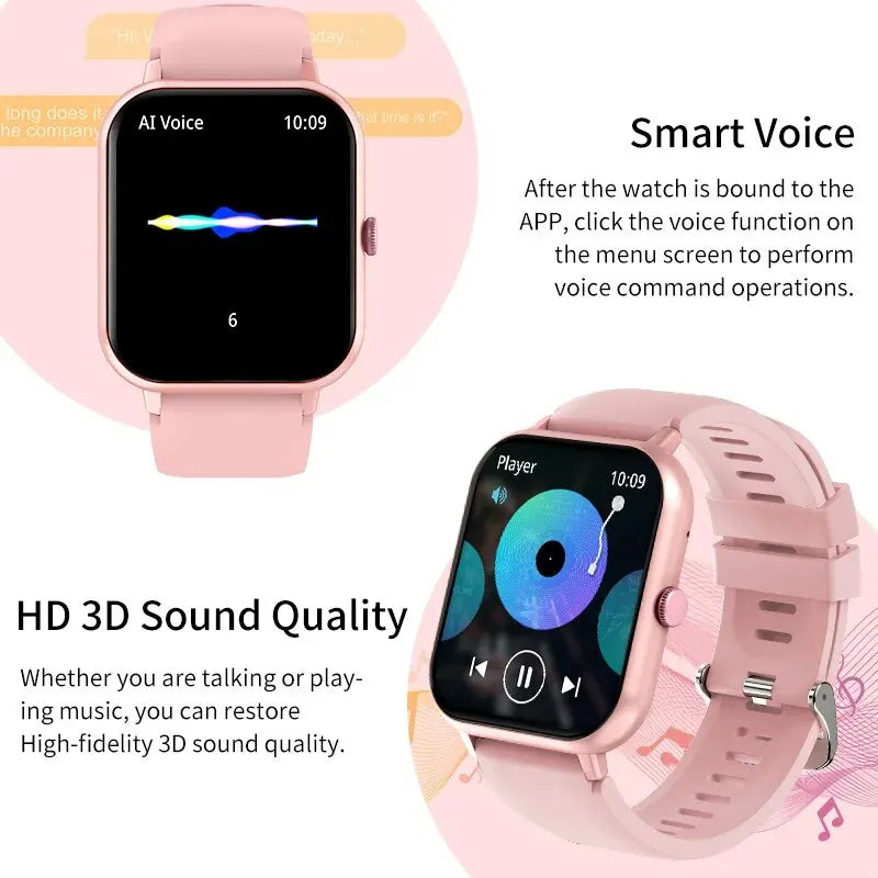 2024 Bluetooth Calling Smart Watch for Men Women Full Touch Screen Sports Fitness Watch Man Smart Watches Women Smartwatch