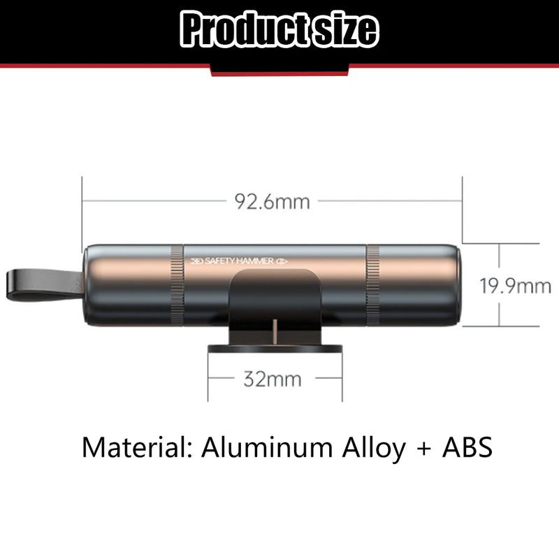 2 in 1 Car Safety Hammer Emergency Glass Breaker Cut the Seat Belt High Hardness Tungsten Steel Rescue Tool Auto Accessories