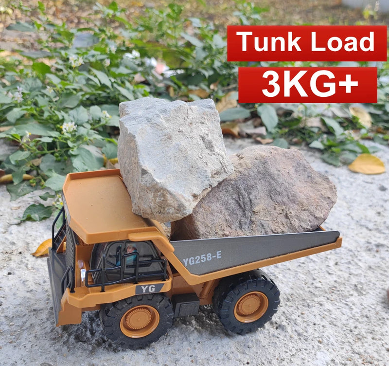 Remote Control Excavator Dump Truck Crawler Bulldozer RC Model Car Toy Alloy Simulation Construction Vehicle Gifts for Kids