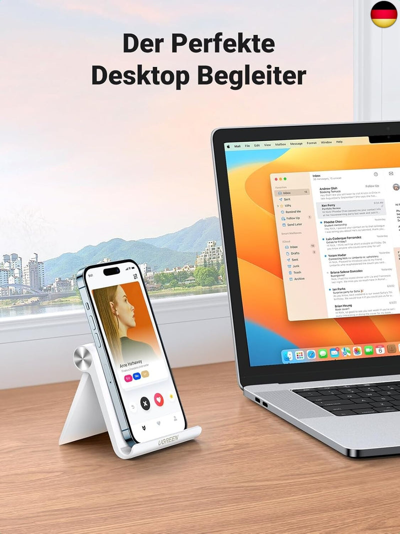 UGREEN Handy Ständer Tisch Handy Halter Handyhalterung Tisch Aufsteller