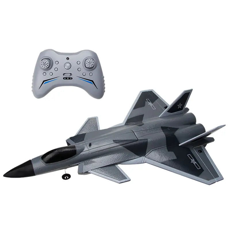 FX9630 RC Plane J20 Fighter Remote Control Airplane Anti-Collision Soft Rubber Head Glider with Culvert Design Aircraft RC Toys
