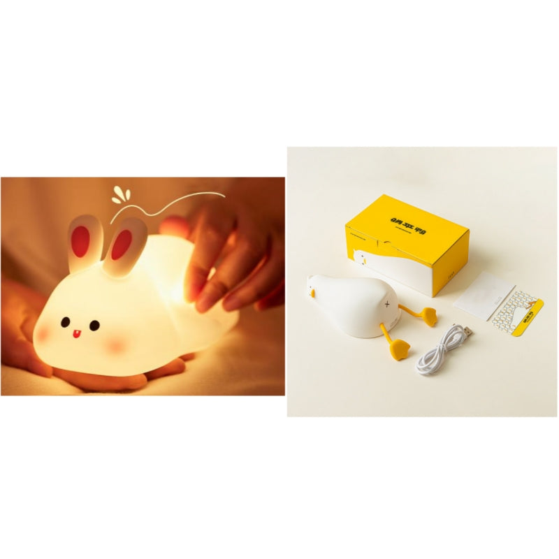 Cute Silicone Night Lights Sheep Cartoon Bedroom Lamp for Children'S Room Decor Rechargeable Timing Dimming Sleep Night Light