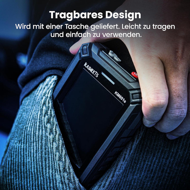 KAIWEETS Multimeter Mit 10000 Zählungen, Wiederaufladbares Digitalmultimeter Mit True RMS Auto-Range, Intelligentes Strommessgerät Misst Spannung, Strom, Widerstand, Durchgang, Frequenz KM601S