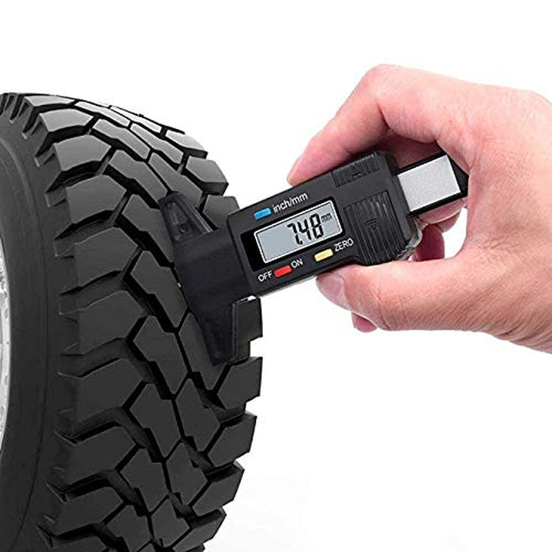Digitales Reifenprofilmessgerät Mit LCD (0-25.4Mm) - Präzises Profiltiefenmessgerät Für Auto & Motorrad