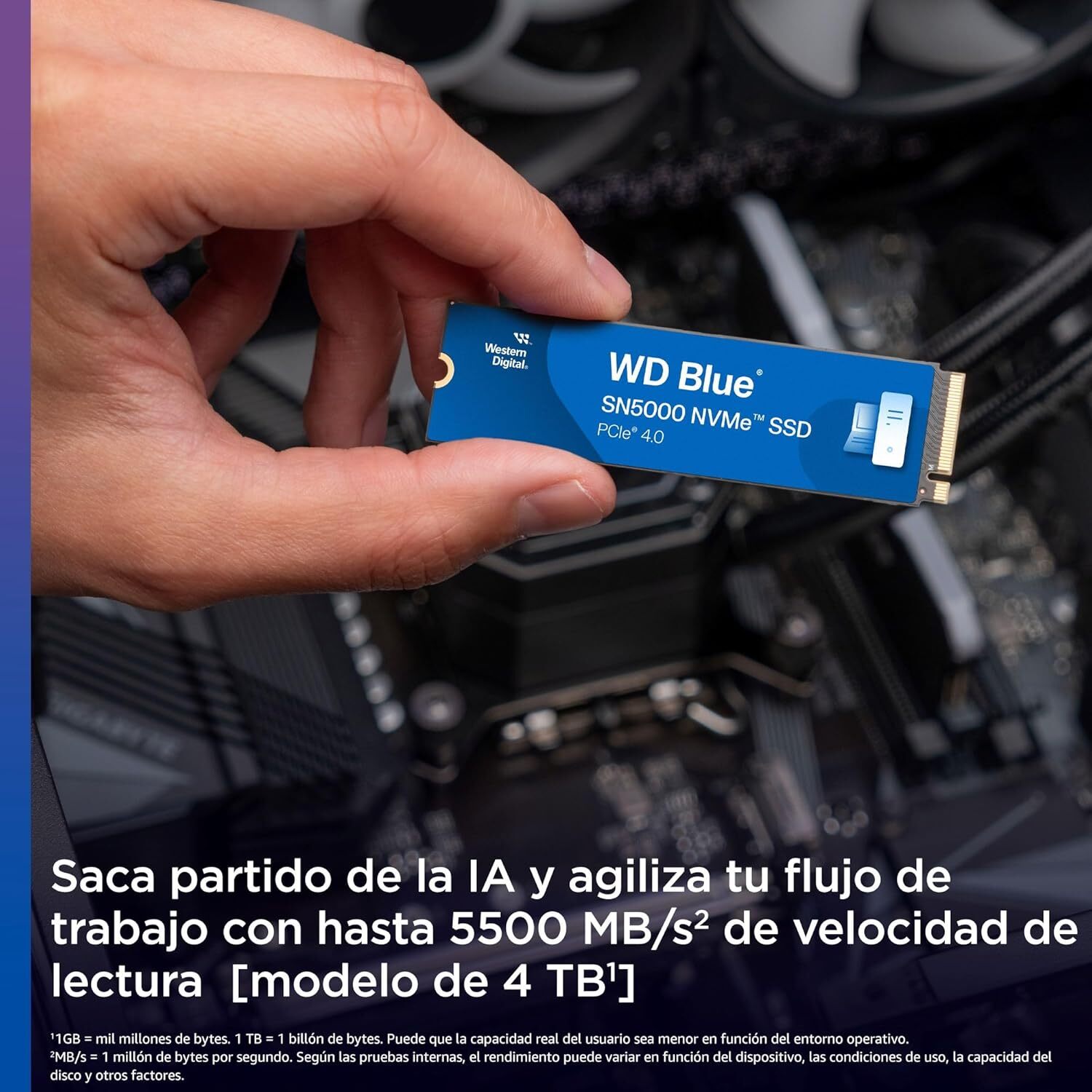 WD 4TB Blue SN5000 NVMe Internal Solid State Drive SSD WDS400T4B0E - Image 3
